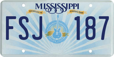 MS license plate FSJ187