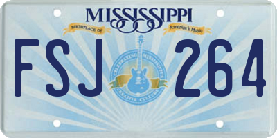 MS license plate FSJ264