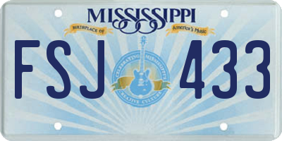 MS license plate FSJ433