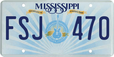 MS license plate FSJ470