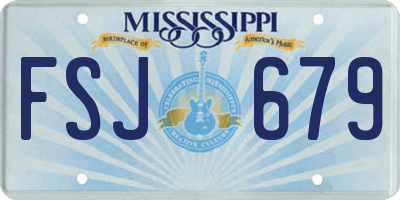 MS license plate FSJ679