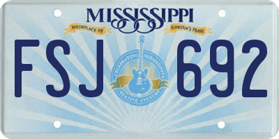 MS license plate FSJ692