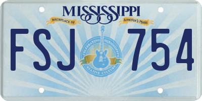 MS license plate FSJ754