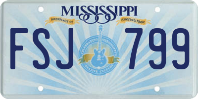 MS license plate FSJ799