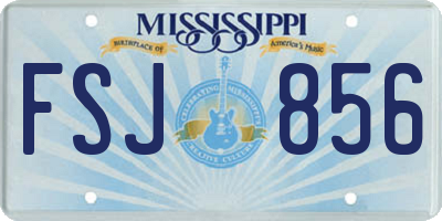 MS license plate FSJ856