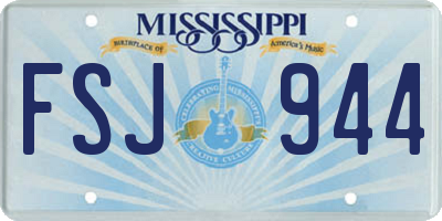 MS license plate FSJ944