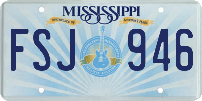 MS license plate FSJ946