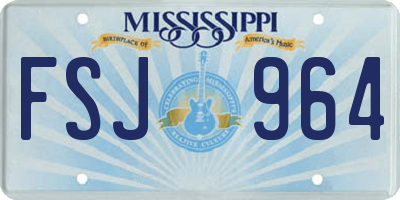 MS license plate FSJ964