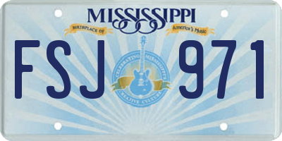 MS license plate FSJ971