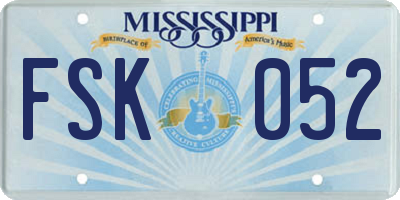 MS license plate FSK052