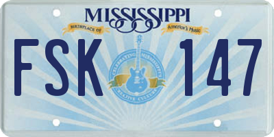 MS license plate FSK147