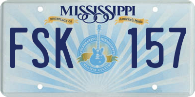 MS license plate FSK157