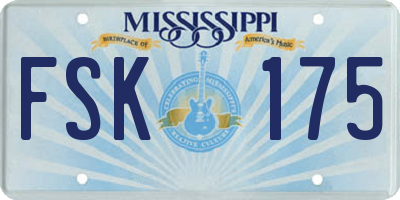 MS license plate FSK175