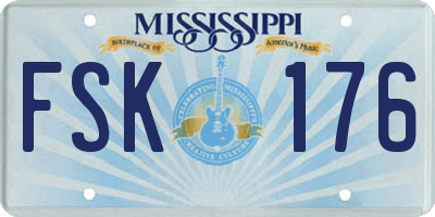 MS license plate FSK176