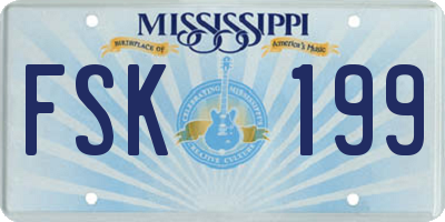 MS license plate FSK199