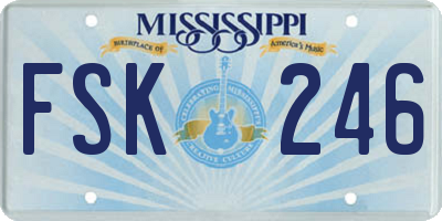 MS license plate FSK246