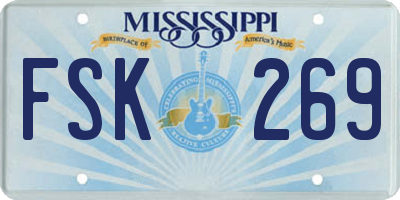 MS license plate FSK269