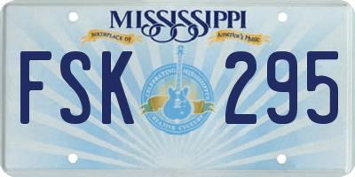 MS license plate FSK295