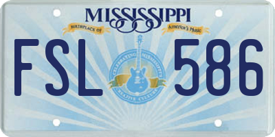 MS license plate FSL586