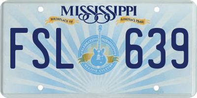 MS license plate FSL639