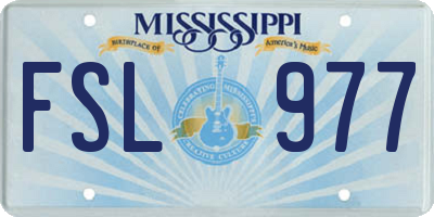 MS license plate FSL977