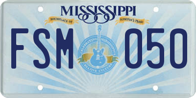 MS license plate FSM050