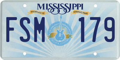 MS license plate FSM179