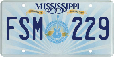 MS license plate FSM229