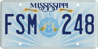 MS license plate FSM248