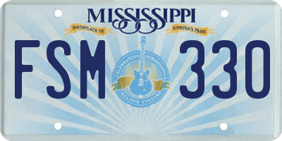 MS license plate FSM330