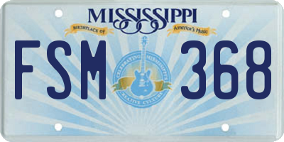 MS license plate FSM368