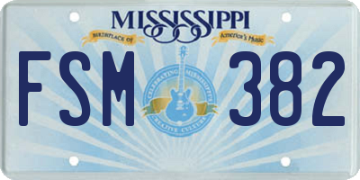 MS license plate FSM382