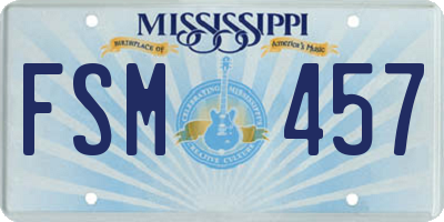 MS license plate FSM457