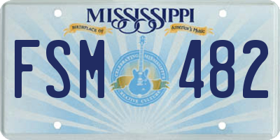 MS license plate FSM482