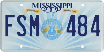 MS license plate FSM484