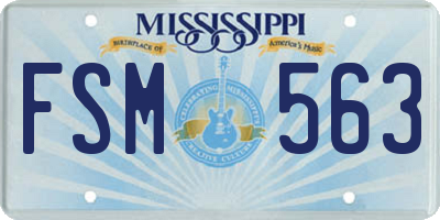 MS license plate FSM563
