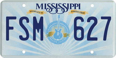 MS license plate FSM627