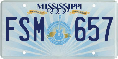 MS license plate FSM657