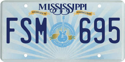 MS license plate FSM695