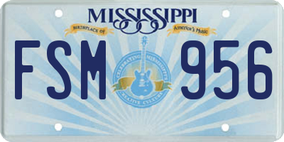 MS license plate FSM956