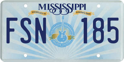 MS license plate FSN185