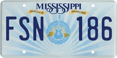 MS license plate FSN186