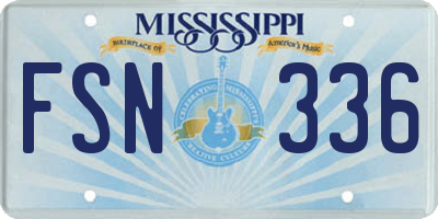 MS license plate FSN336
