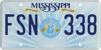 MS license plate FSN338
