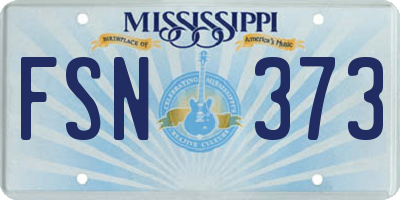 MS license plate FSN373