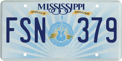 MS license plate FSN379