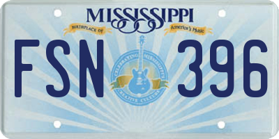 MS license plate FSN396