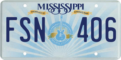 MS license plate FSN406