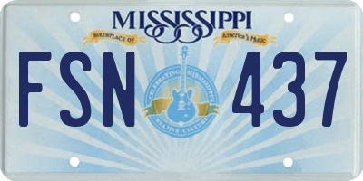 MS license plate FSN437