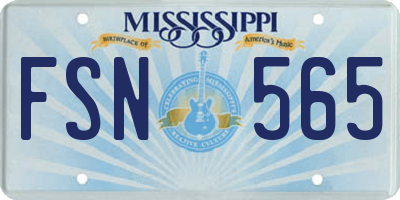 MS license plate FSN565